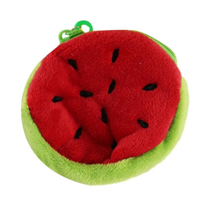 Cartoon Plush Coin Purse Fruit Coin Bag for Kids, Cartoon Fruit Coin Bag for Christmas Stockings Filler