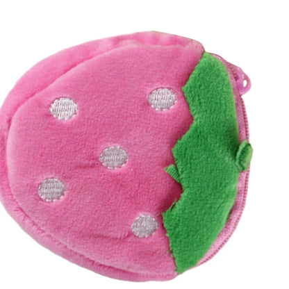Cartoon Plush Coin Purse Fruit Coin Bag for Kids, Cartoon Fruit Coin Bag for Christmas Stockings Filler