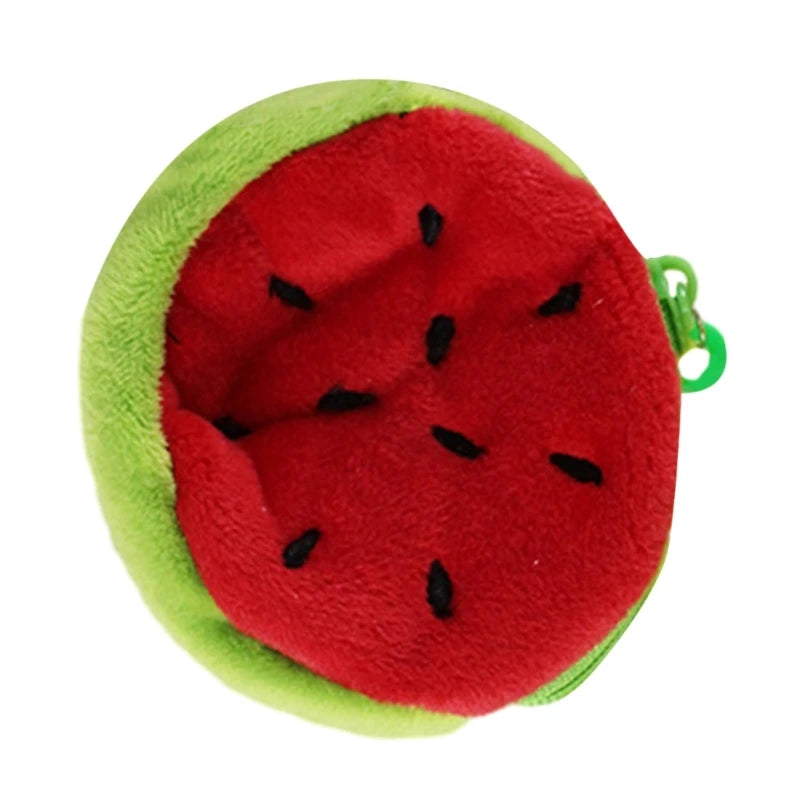 Cartoon Plush Coin Purse Fruit Coin Bag for Kids, Cartoon Fruit Coin Bag for Christmas Stockings Filler