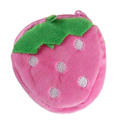 Cartoon Plush Coin Purse Fruit Coin Bag for Kids, Cartoon Fruit Coin Bag for Christmas Stockings Filler