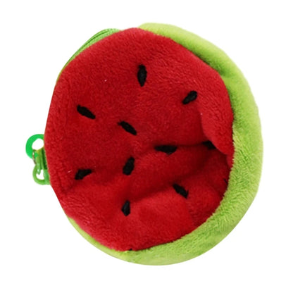 Cartoon Plush Coin Purse Fruit Coin Bag for Kids, Cartoon Fruit Coin Bag for Christmas Stockings Filler
