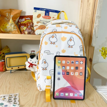 Cartoon Printing Kawaii Lady Waterproof Student Backpack Cute Laptop Female Travel College BookBag Girl School Bag Women Fashion