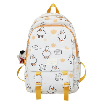 Cartoon Printing Kawaii Lady Waterproof Student Backpack Cute Laptop Female Travel College BookBag Girl School Bag Women Fashion
