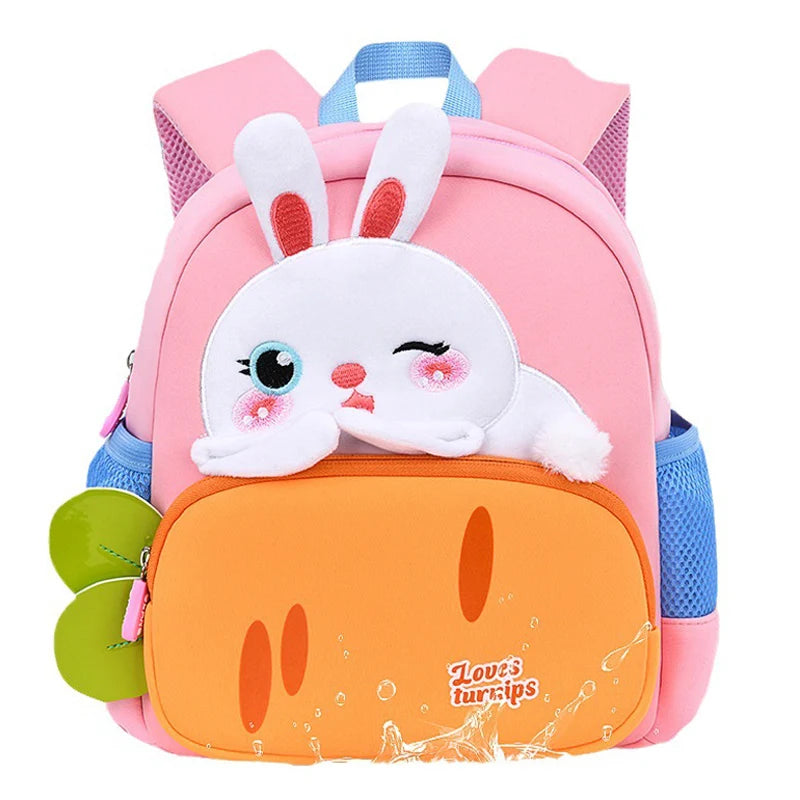 Cartoon Rabbit School Bags for Girls Kindergarten Backpack Kids Cute Carrot Bookbag Toddler Schoolbag Mochila Infantil Escolar