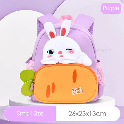 Cartoon Rabbit School Bags for Girls Kindergarten Backpack Kids Cute Carrot Bookbag Toddler Schoolbag Mochila Infantil Escolar