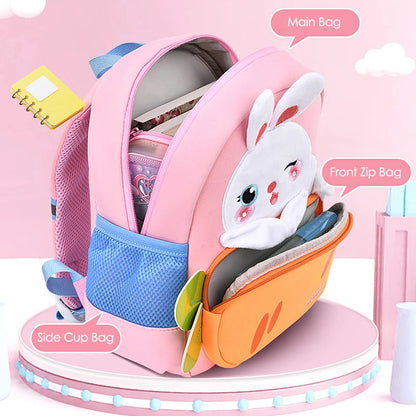 Cartoon Rabbit School Bags for Girls Kindergarten Backpack Kids Cute Carrot Bookbag Toddler Schoolbag Mochila Infantil Escolar