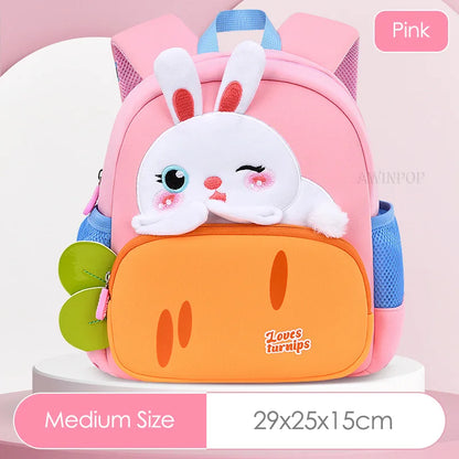 Cartoon Rabbit School Bags for Girls Kindergarten Backpack Kids Cute Carrot Bookbag Toddler Schoolbag Mochila Infantil Escolar