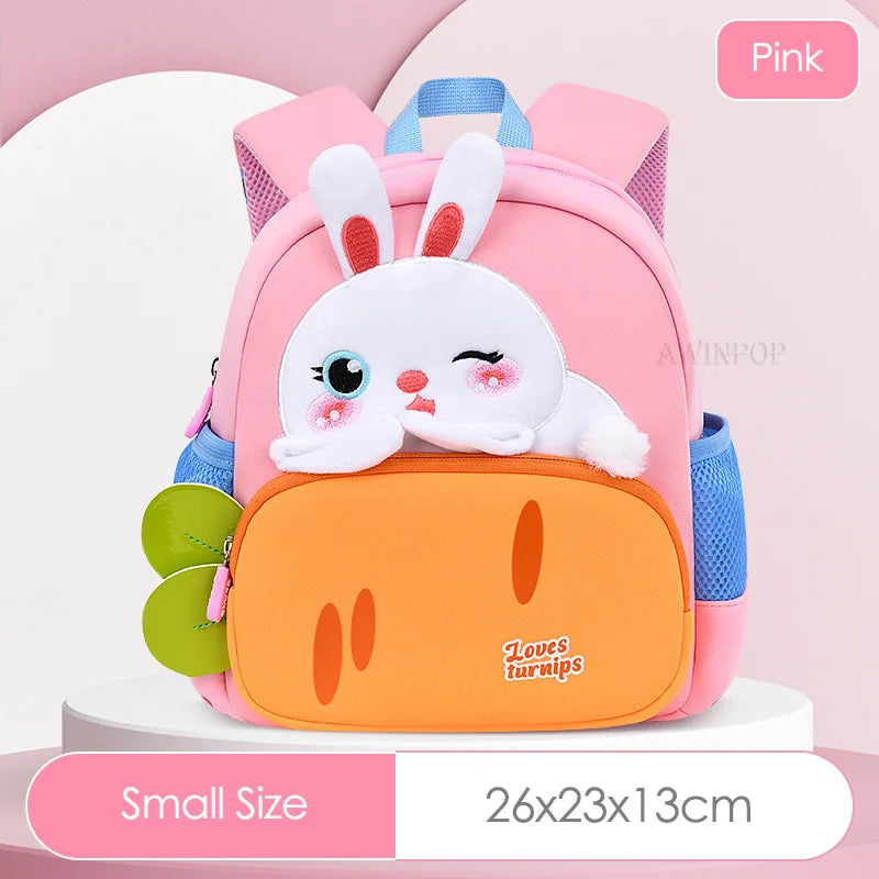 Cartoon Rabbit School Bags for Girls Kindergarten Backpack Kids Cute Carrot Bookbag Toddler Schoolbag Mochila Infantil Escolar