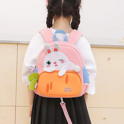 Cartoon Rabbit School Bags for Girls Kindergarten Backpack Kids Cute Carrot Bookbag Toddler Schoolbag Mochila Infantil Escolar