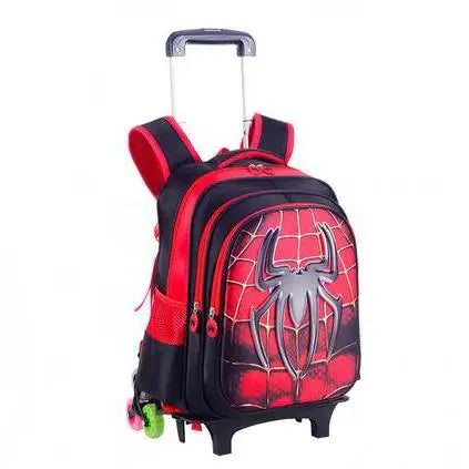 Cartoon School Bags with Trolley for boys Rolling backpack for school kids wheeled backpack children school trolley bag for boys