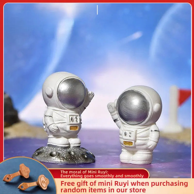 Cartoon Space Astronaut  Car Ornaments Micro Landscape Bonsai Decoration Desktop Creative Trinket Home Accessories Figurines