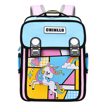 Cartoon Spaceman School Bags for Elementary School Students 1-6 Grade Waterproof  Boy Girls Unicorn Backpacks Mochilas Escolares