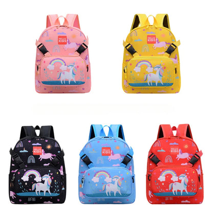 Cartoon Unicorn Children's Kindergarten Bookbags, Backpack for Kids with Removable Shoulder Bag,pencil Case,Outgoing Storage Bag