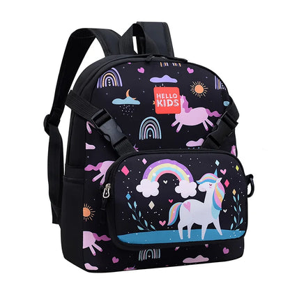 Cartoon Unicorn Children's Kindergarten Bookbags, Backpack for Kids with Removable Shoulder Bag,pencil Case,Outgoing Storage Bag
