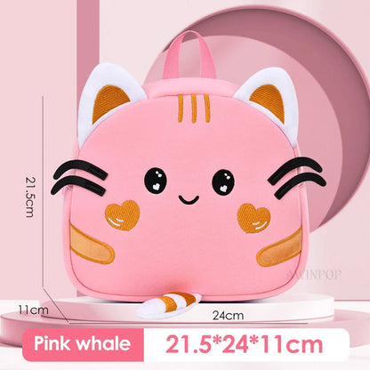 Cartoon Whale School Bags for Kids Light Weight Kindergarten Girls Kawaii Backpacks Toddler Boys Back Pack Mochilas Escolares