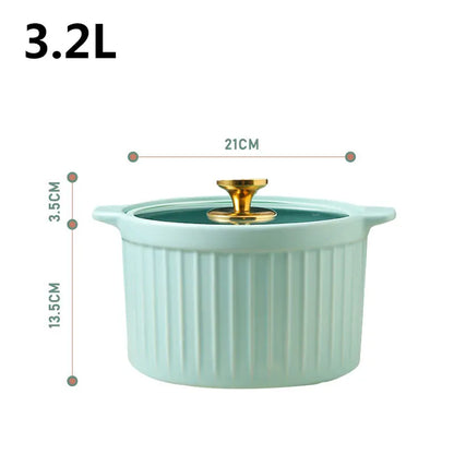 Casserole Stew Pot Soup Pots Thick Bottom Ceramic Cookware Cooking Pot Gas Stove High Temperature Resistant Kitchen Accessories