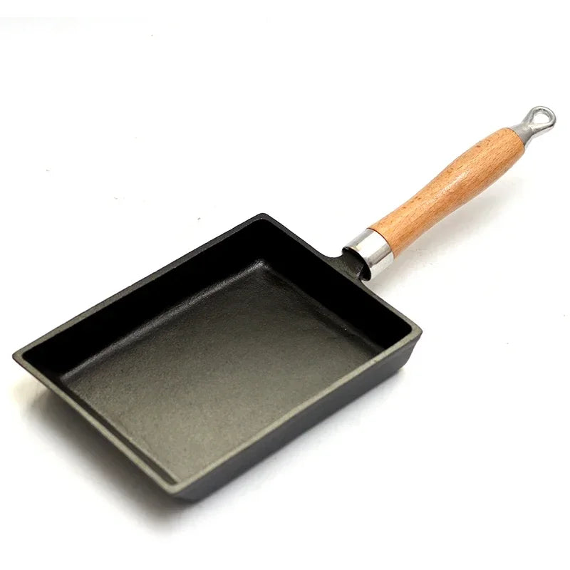 Cast Iron Pot Japanese  Egg Rolls Non-stick Non-coating Square Fried Eggs Nonstick Frying Pancake Pan Thick Egg Burn