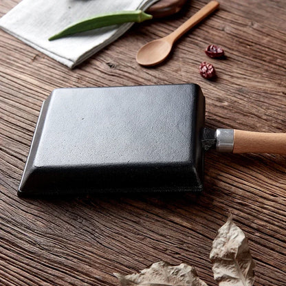 Cast Iron Pot Japanese  Egg Rolls Non-stick Non-coating Square Fried Eggs Nonstick Frying Pancake Pan Thick Egg Burn