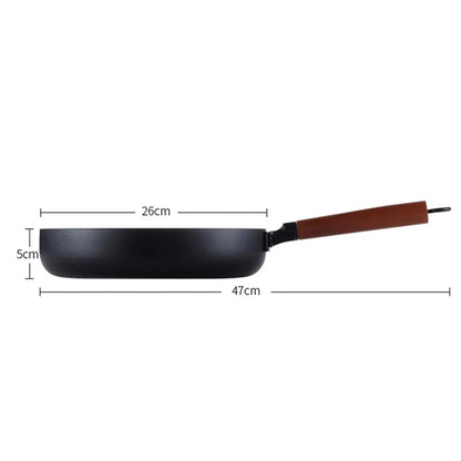 Cast Iron Pot Vintage Forged Chinese Wok Non-stick Frying Pan  Home 26CM Kitchen Wok Cooking Pot for Induction Cooker Gas Stove