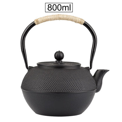 Cast Iron Teapot 600/800/1200ML Japanese Iron Tea Pot with Stainless Steel Infuser Tea Kettle for Boiling Water Oolong Tea