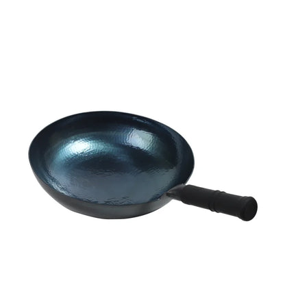 Casting Chinese Traditional Handmade Carbon Steel Forging Wok Pre Seasoned Wrought Iron Cauldron Non-stick Gas Pot