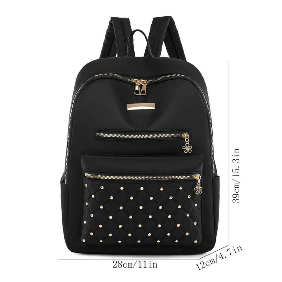 Casual Backpack Women High Quality Nylon Backpacks Female High Capacity Knapsack Travel Bag Backpacks for School Teenagers Girls
