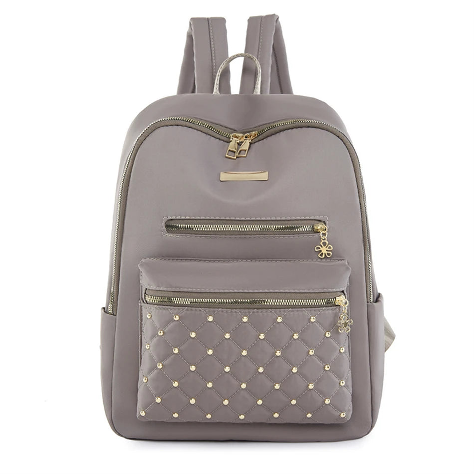 Casual Backpack Women High Quality Nylon Backpacks Female High Capacity Knapsack Travel Bag Backpacks for School Teenagers Girls