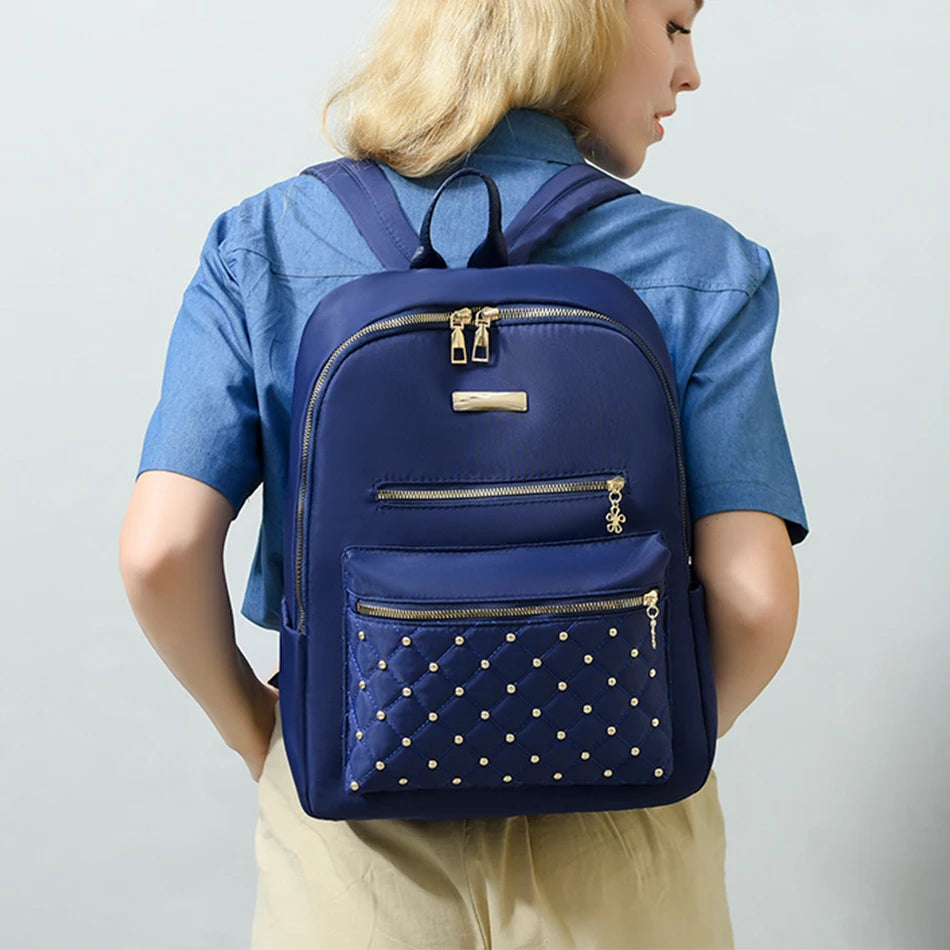 Casual Backpack Women High Quality Nylon Backpacks Female High Capacity Knapsack Travel Bag Backpacks for School Teenagers Girls