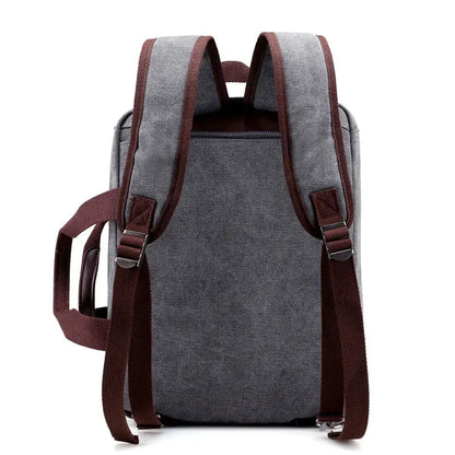 Casual Canvas Bag Business Briefcase Portable Messenger Shoulder Three-use Bag Large Can Hold 17 Inch Notebook Computer Bag