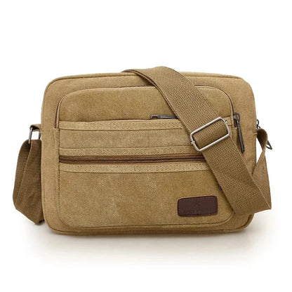 Casual Canvas Crossbody For Men Multifunction Shoulder Fashion Male Messenger Bag Vintage Handbag