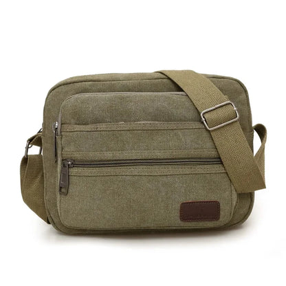 Casual Canvas Crossbody For Men Multifunction Shoulder Fashion Male Messenger Bag Vintage Handbag