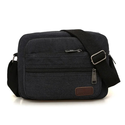 Casual Canvas Crossbody For Men Multifunction Shoulder Fashion Male Messenger Bag Vintage Handbag