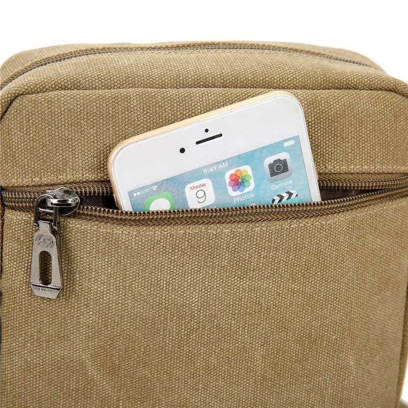 Casual Canvas Men's Shoulder Sports Messenger Large Capacity Man Crossbody Bag Fashion Handbag