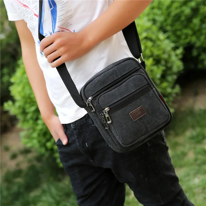 Casual Canvas Men's Shoulder Sports Messenger Large Capacity Man Crossbody Bag Fashion Handbag