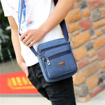 Casual Canvas Men's Shoulder Sports Messenger Large Capacity Man Crossbody Bag Fashion Handbag