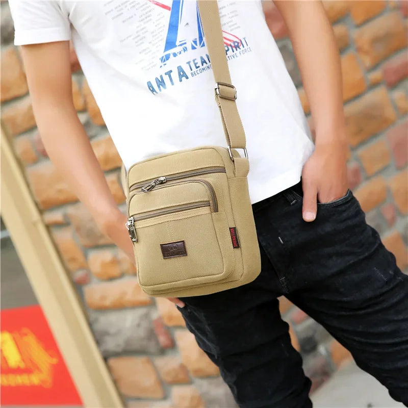 Casual Canvas Men's Shoulder Sports Messenger Large Capacity Man Crossbody Bag Fashion Handbag