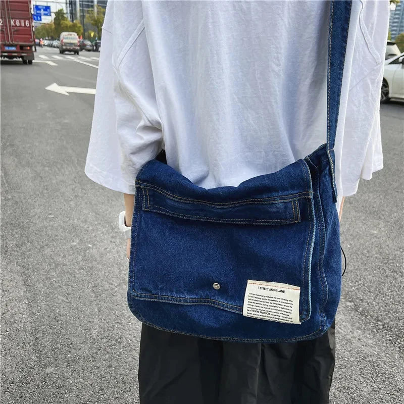 Casual Denim Women's Shoulder Fashion Feminina Crossbody Messenger Bag Large Capacity Outdoor Student Handbag For Girls