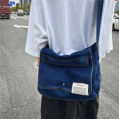 Casual Denim Women's Shoulder Fashion Feminina Crossbody Messenger Bag Large Capacity Outdoor Student Handbag For Girls
