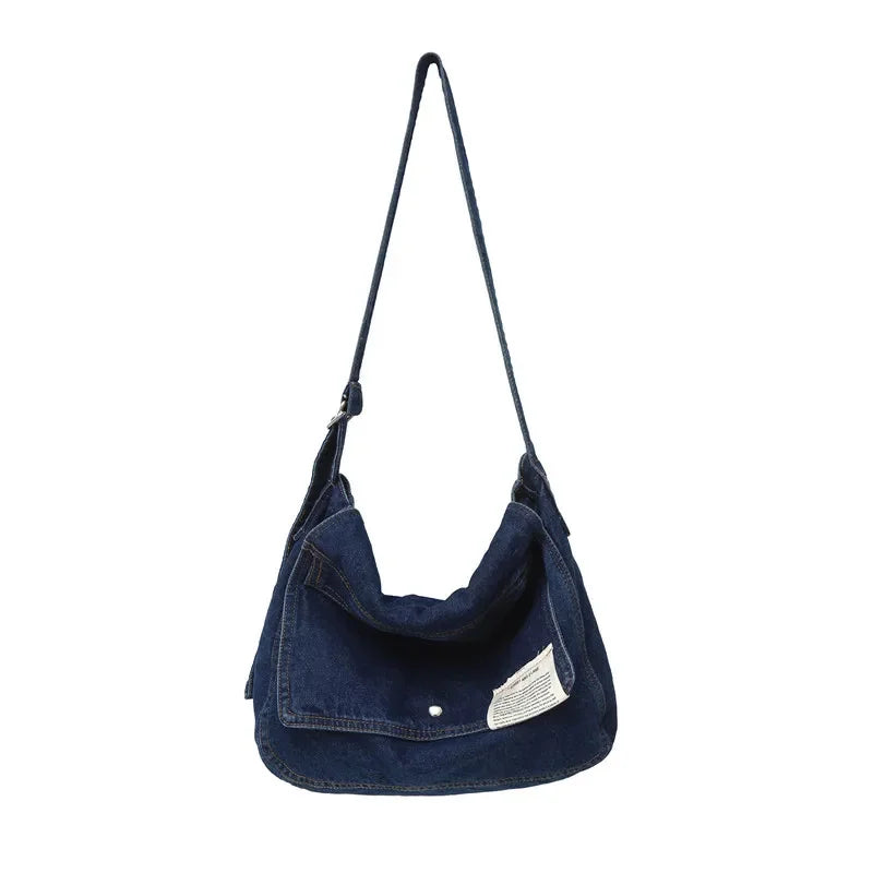 Casual Denim Women's Shoulder Fashion Feminina Crossbody Messenger Bag Large Capacity Outdoor Student Handbag For Girls