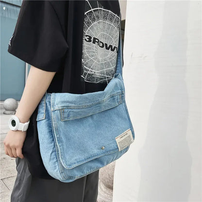 Casual Denim Women's Shoulder Fashion Feminina Crossbody Messenger Bag Large Capacity Outdoor Student Handbag For Girls