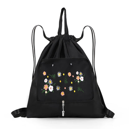 Casual Foldable Backpack for Women 2022 Fashion Embroidery Large Capacity Female Bagpack Light Weight Outdoor Shopper Rucksacks