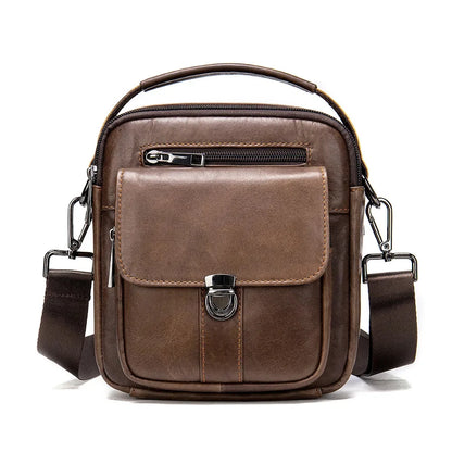 Casual Genuine Leather Men's Crossbody Vintage Cowhide Male Shoulder Messenger Bag Fashion Man Handbag