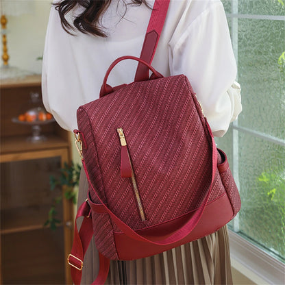Casual Leather Women Backpacks Ladies Bagpack Large Capacity School BookBags for Teenager Girl Fashion Travel Rucksack Bookpack