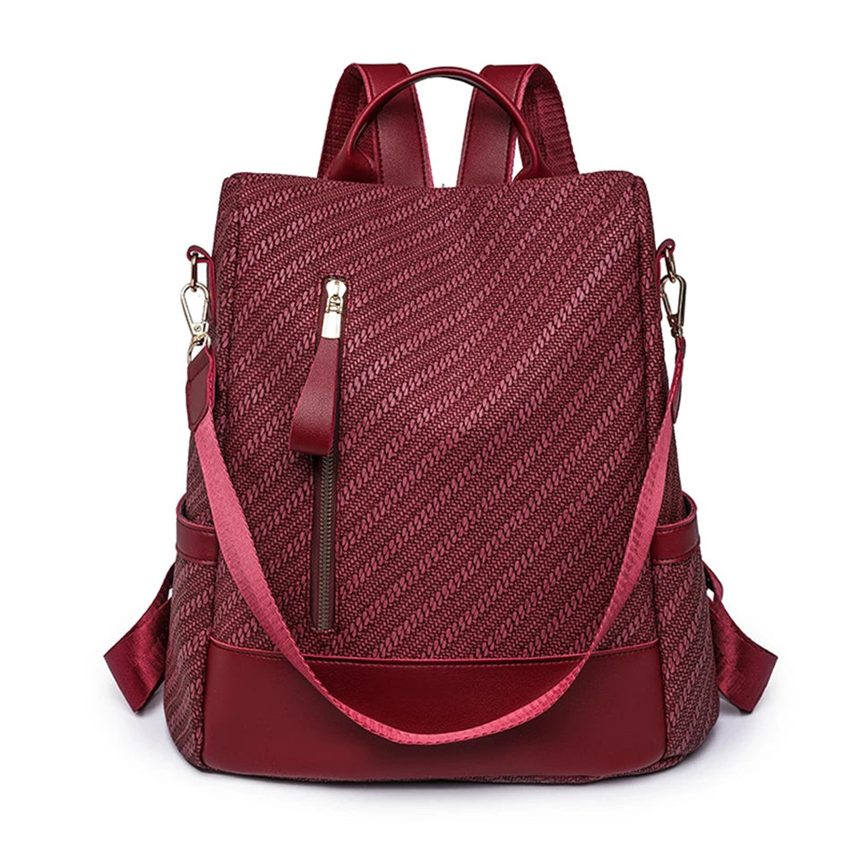 Casual Leather Women Backpacks Ladies Bagpack Large Capacity School BookBags for Teenager Girl Fashion Travel Rucksack Bookpack