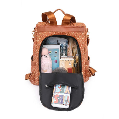 Casual Leather Women Backpacks Ladies Bagpack Large Capacity School BookBags for Teenager Girl Fashion Travel Rucksack Bookpack