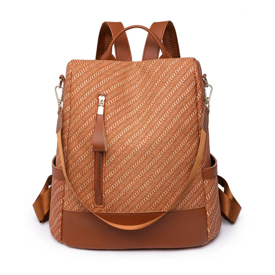Casual Leather Women Backpacks Ladies Bagpack Large Capacity School BookBags for Teenager Girl Fashion Travel Rucksack Bookpack