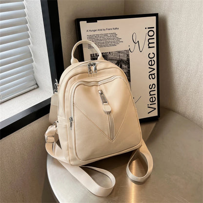 Casual Leather Women Backpacks Ladies Bagpack Large Capacity School BookBags for Teenager Girls Fashion Designer Travel Rucksack