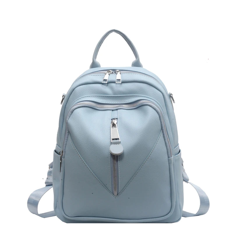 Casual Leather Women Backpacks Ladies Bagpack Large Capacity School BookBags for Teenager Girls Fashion Designer Travel Rucksack