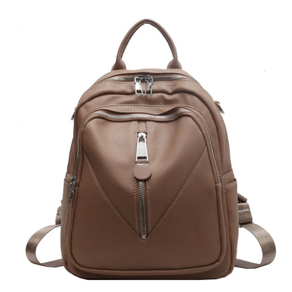 Casual Leather Women Backpacks Ladies Bagpack Large Capacity School BookBags for Teenager Girls Fashion Designer Travel Rucksack