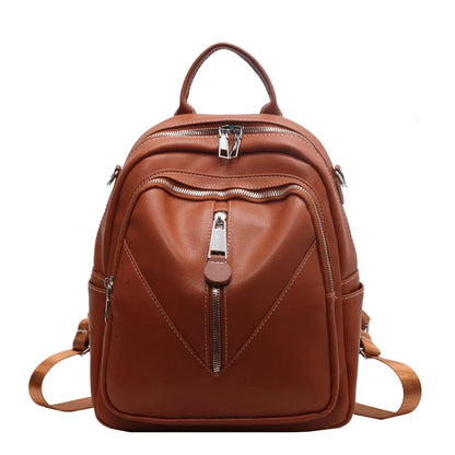 Casual Leather Women Backpacks Ladies Bagpack Large Capacity School BookBags for Teenager Girls Fashion Designer Travel Rucksack